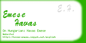 emese havas business card